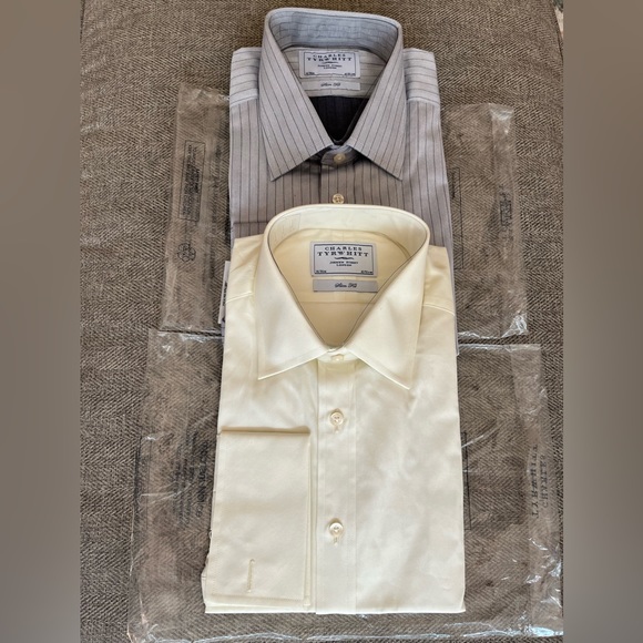 Charles Tyrwhitt Dress Shirts, French Cuffs, 16/36 - Set of 2 New Shirts - Picture 1 of 6